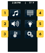 Passenger touchscreen - home screen